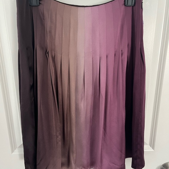 Pleated Kay Unger Silk Ombré Skirt - Picture 4 of 4